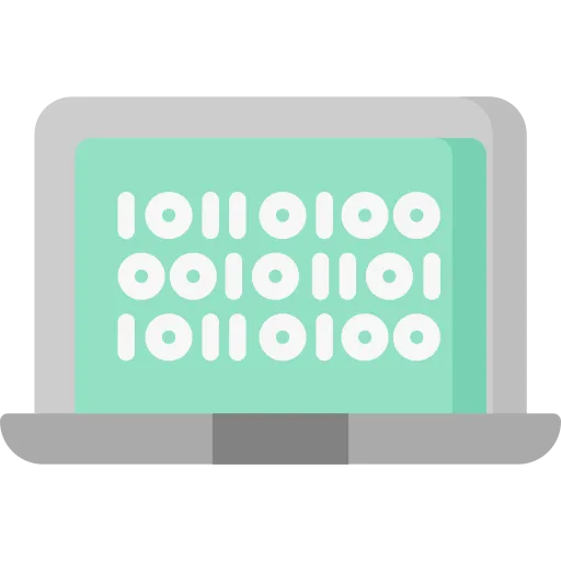 Computador com zeros e uns